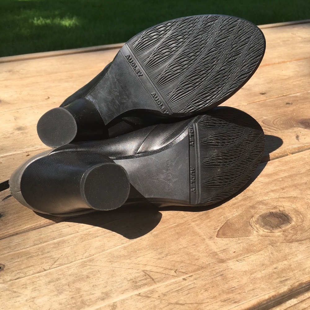 Audley London black & grey leather heels, 37 - Picture 4 of 4
